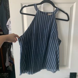 Blue and white striped shirt